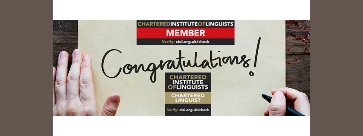 Chartered Institute of Linguists Selects Dr Eyhab Abdulrazak Bader Eddin