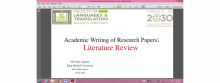 Academic Writing Webinar: Session 2