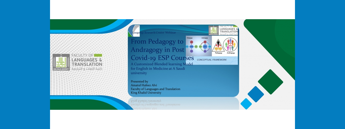 From Pedagogy to Andragogy in Post COVID-19 ESP Courses: A Customized Blended Learning Model for English in Medicine at a Saudi University