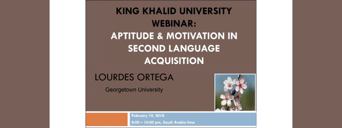 Aptitude and Motivation in Second Language Acquisition Webinar