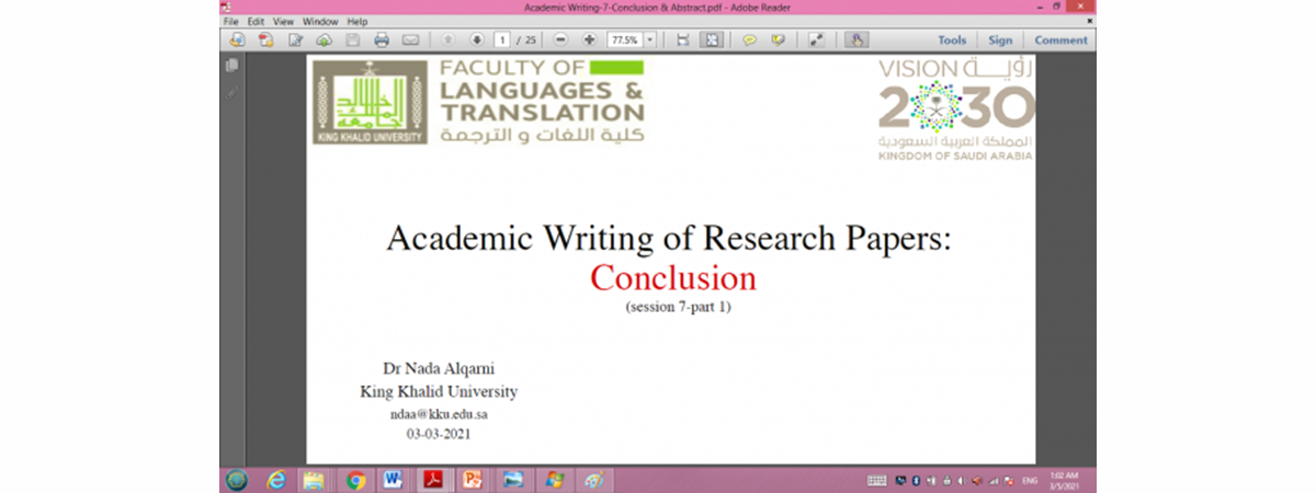 Academic Writing Webinar: Session 7