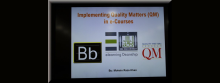 Implementing the Quality Matters Rubric in E-Courses