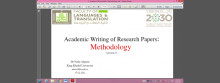 Academic Writing Webinar: Session 3